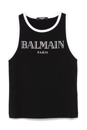 Logo-Print Tank Top BALMAIN PARIS KIDS | BW8B32Z2389930BC